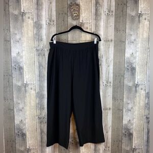 Wide Leg Women's Pants - Black